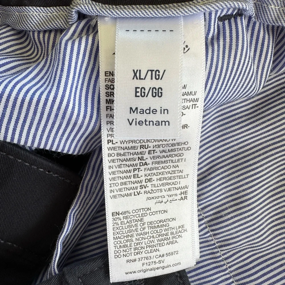 NWT Original Penguin Shorts Slim‎ Fit Dark Sapphire Size XL
